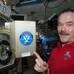 NASA Image: ISS034E057867 - CSA astronaut Chris Hadfield with the CSLM-3 hardware.