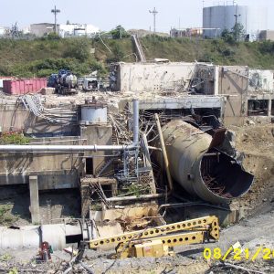 Demolition of the RETF (8/21/2003).